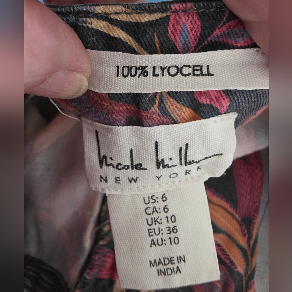 Nicole Miller New York Women's Tropical Print Chino Shorts Size 6 - Picture 3 of 9